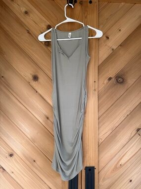 Sleeveless V-Neck Maxi Dress in Sage